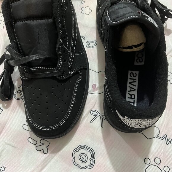 Travis Scott X Air Jordan 1 Low Black Phantom Sneakers - Picture 6 of 6